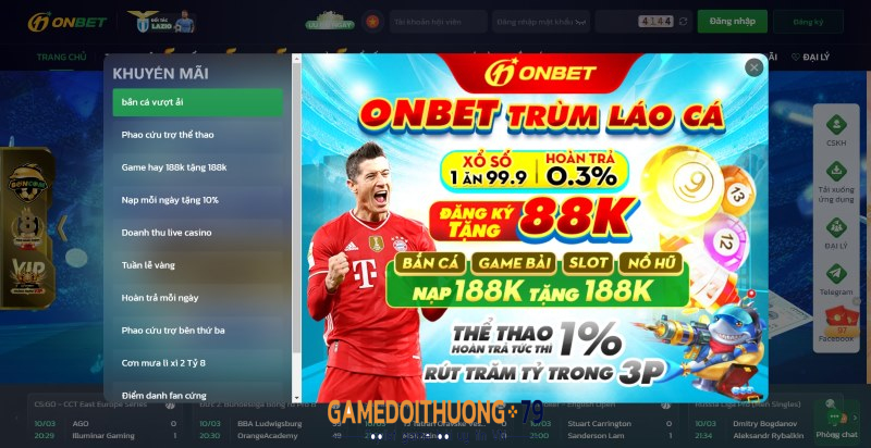 Onbet nhà cái cá cược online giúp bet thủ đổi vận cực nhanh trong 24h